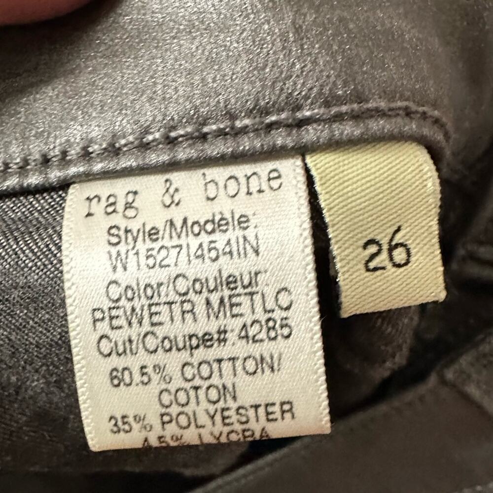 Rag and Bone for Intermix Zipper Capri Pants, Silver, Size 26 - Picture 10 of 10